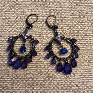 Purple Hoop Earrings